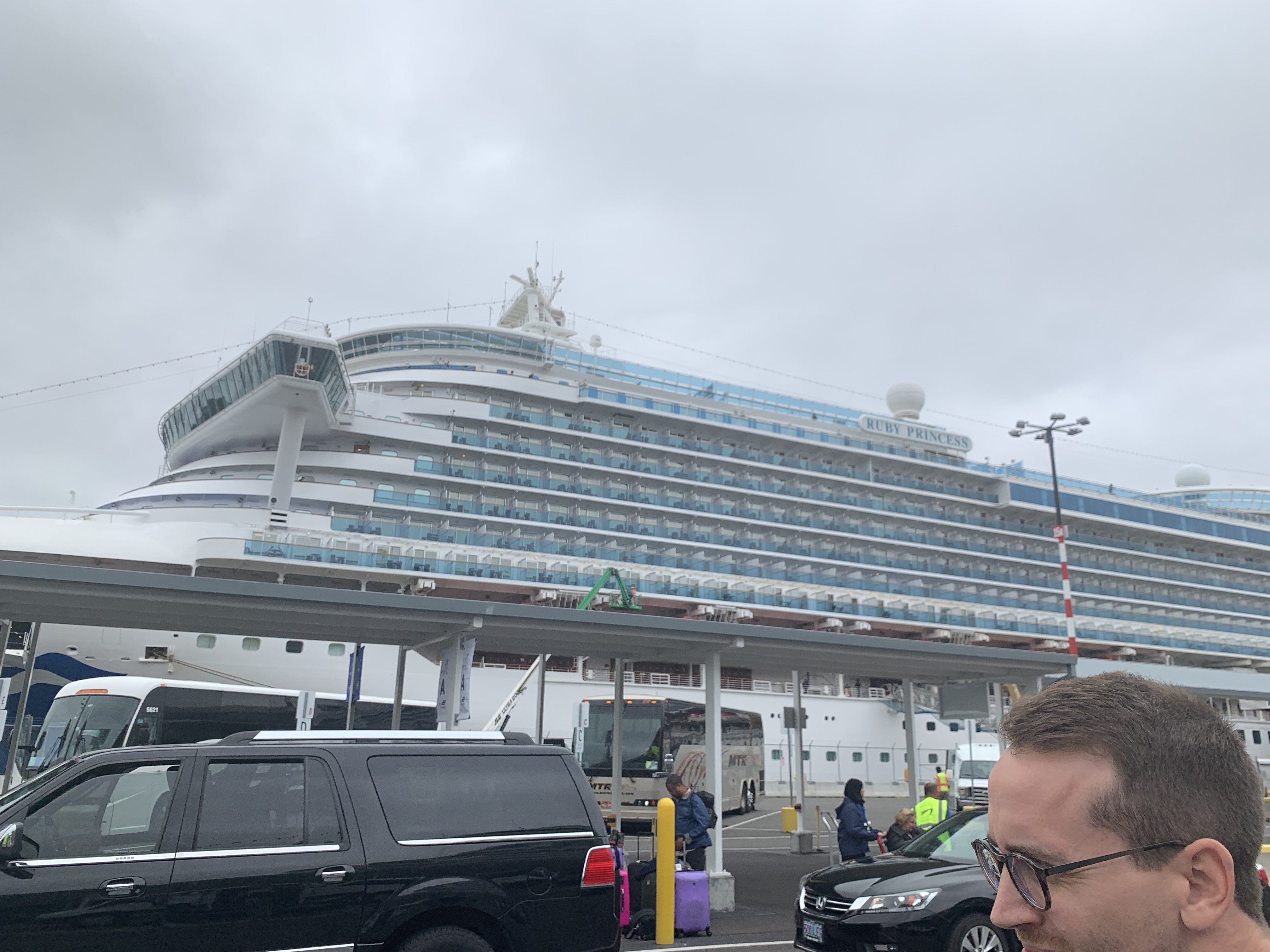 Boarding the Ruby Princess