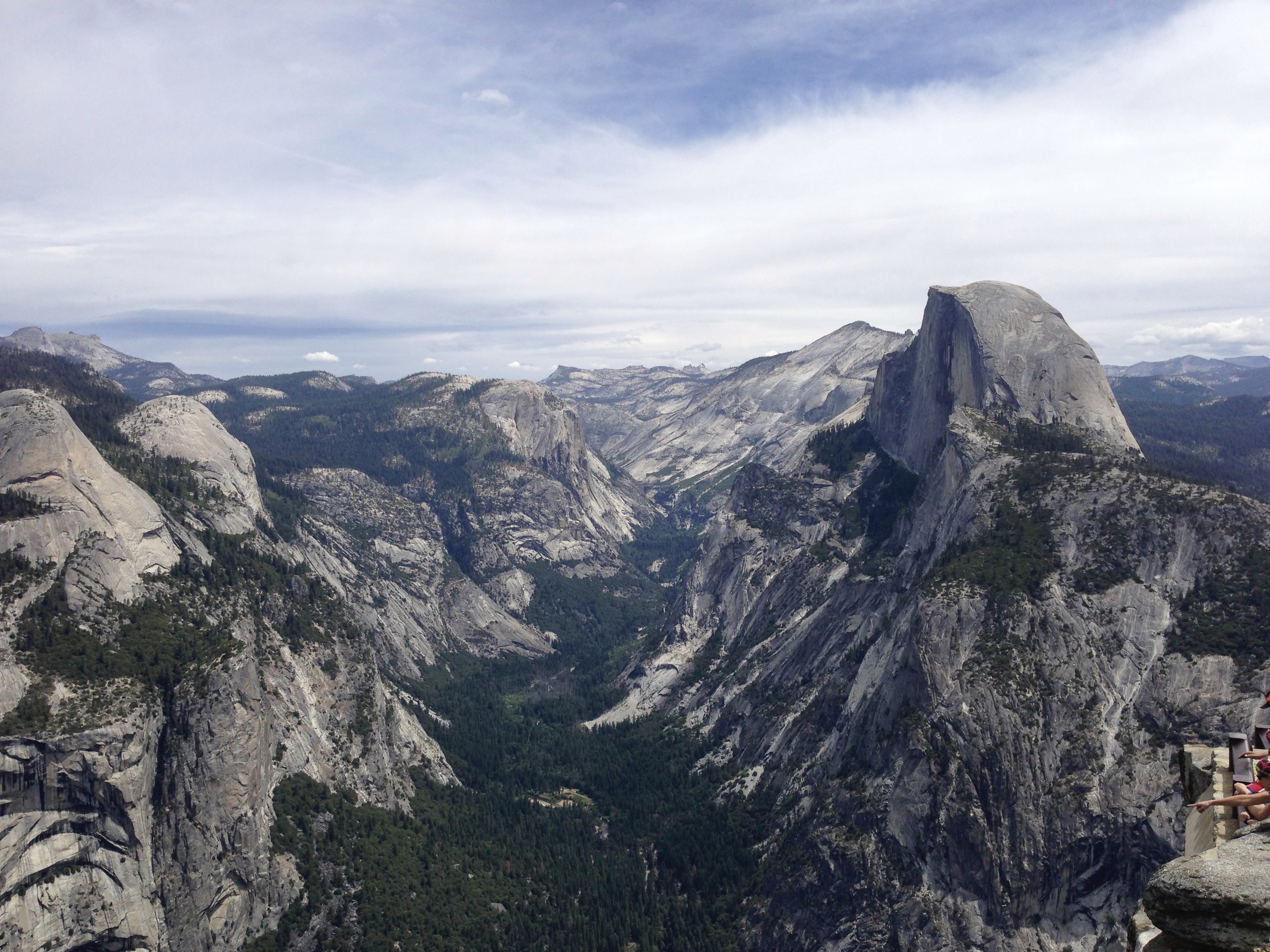 View of Half Dome and Yosemite Valley from Glacier Point